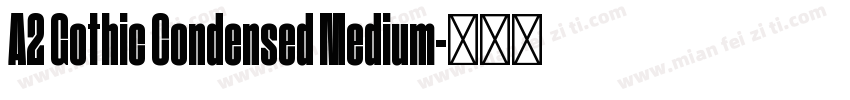 A2 Gothic Condensed Medium字体转换